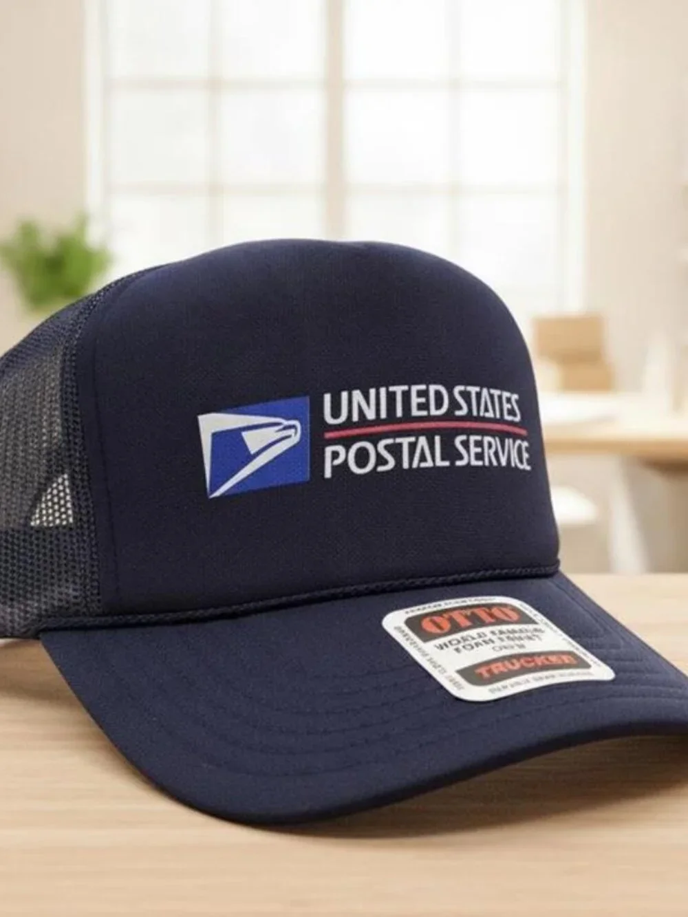 United States Postal Service Foam Trucker Hat Navy Blue Mailman Snapback Cap New